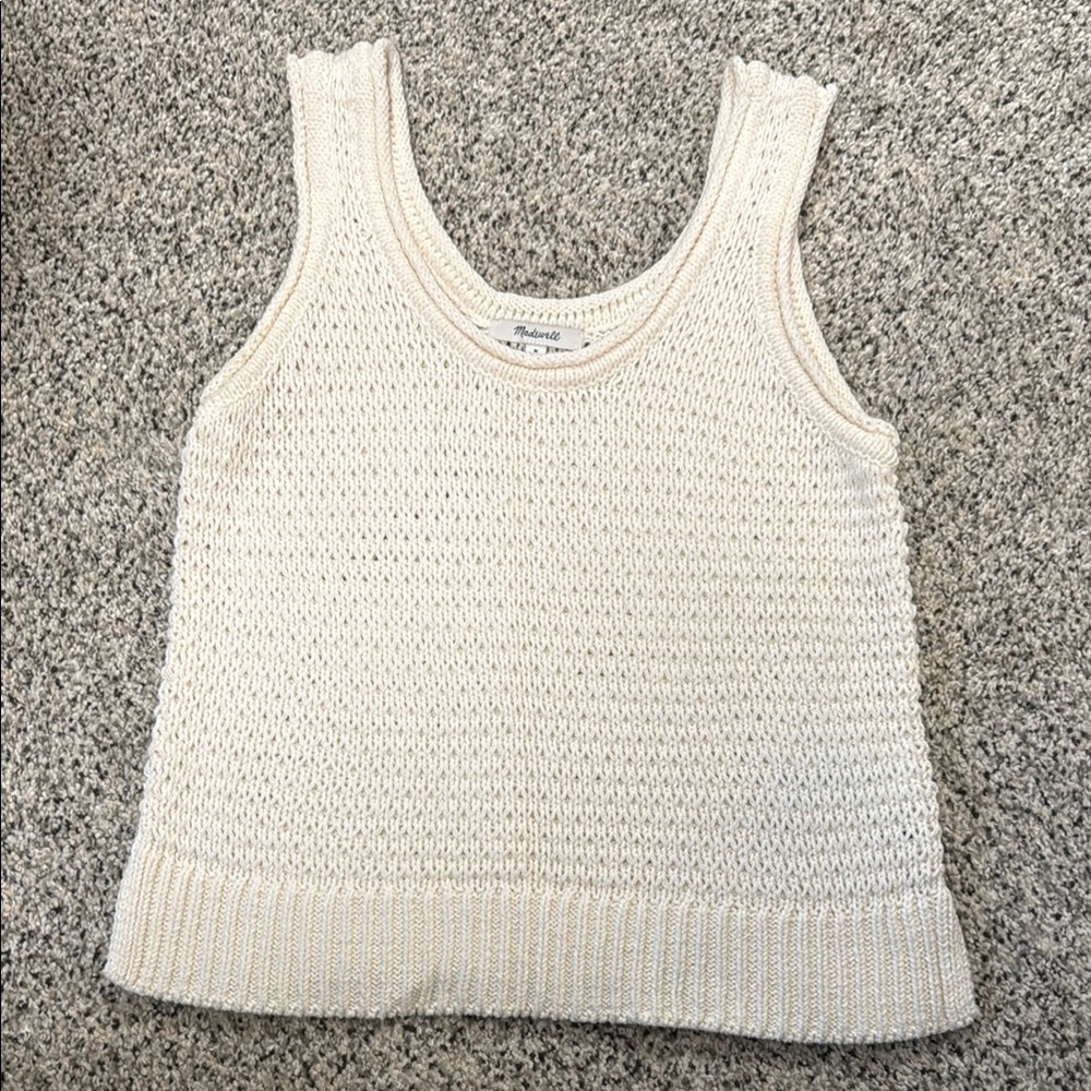 Madewell Cream Knit Tank Top